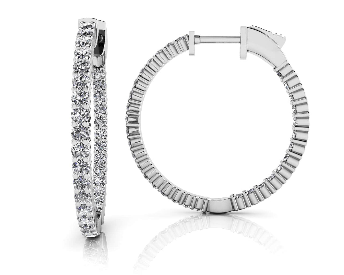 Aria Diamond Earrings - White Gold