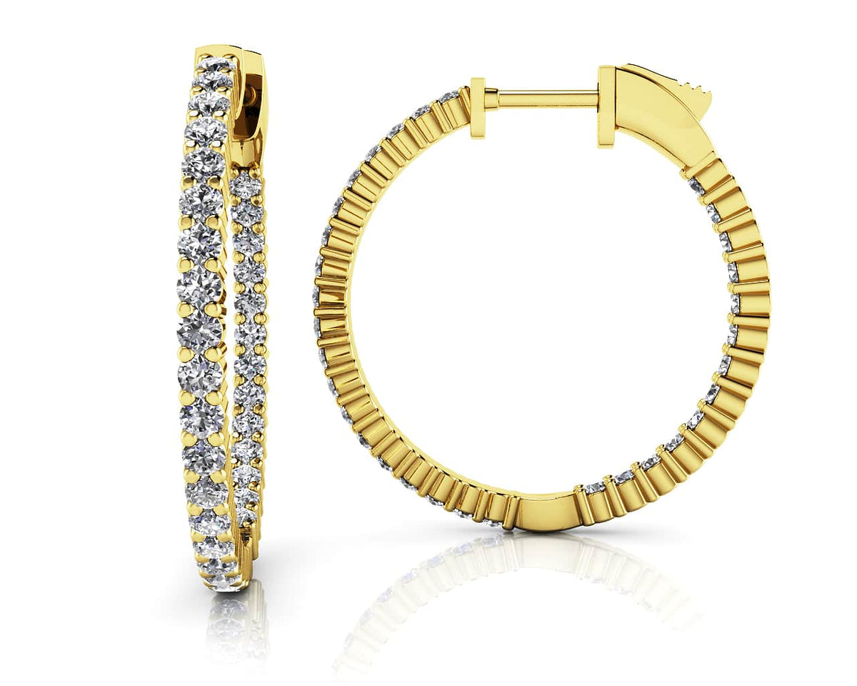 Aria Diamond Earrings - Yellow Gold