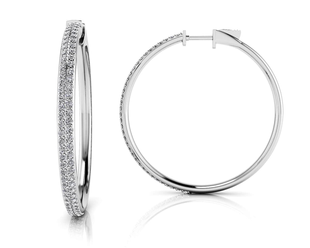 Dahlia Diamond Earrings - White Gold