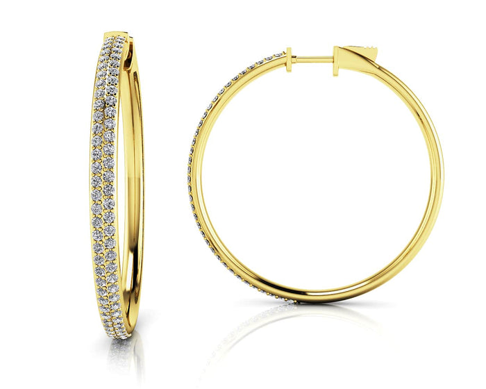 Joy Hoop Earrings - Yellow Gold