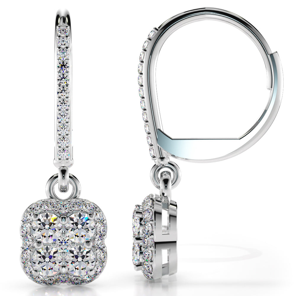 Elara Diamond Earrings - White Gold