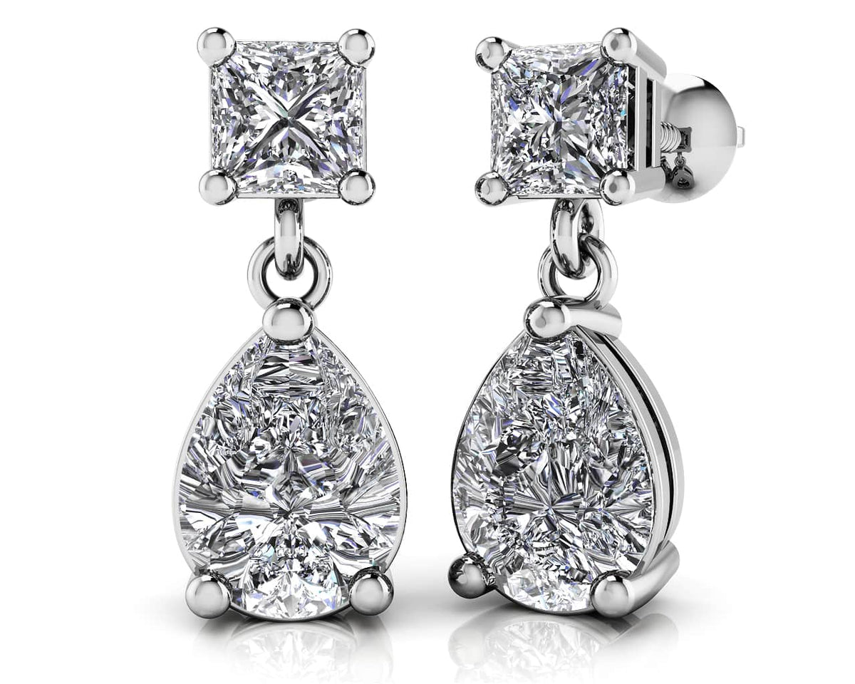 Aria Diamond Earrings - White Gold