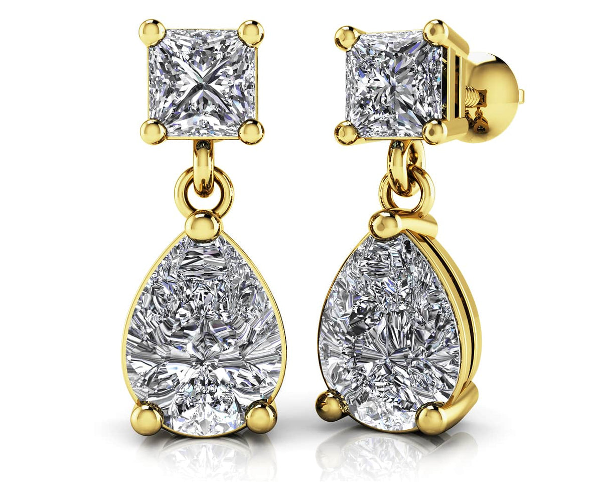 Aria Diamond Earrings - Yellow Gold