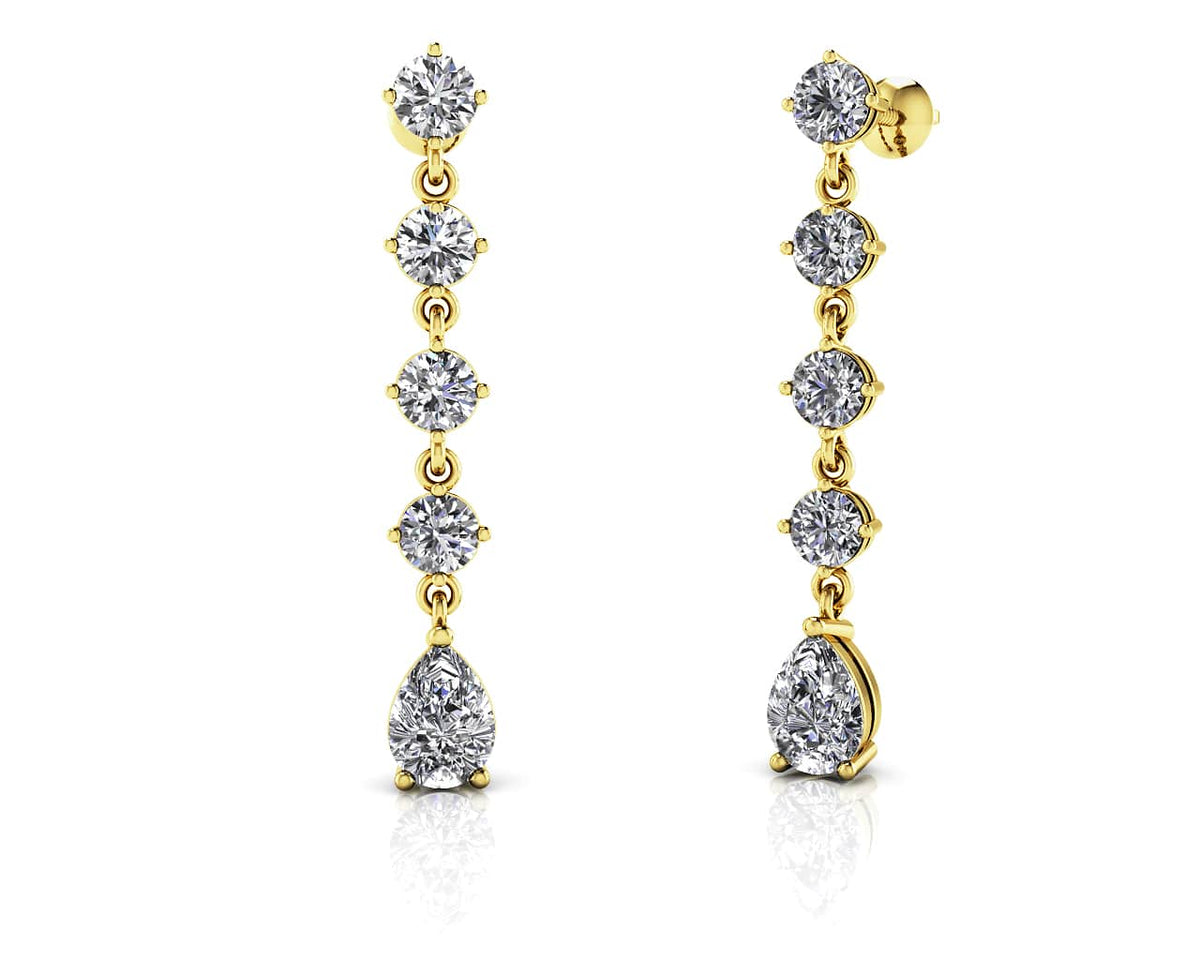 Isla Diamond Earrings - Yellow Gold
