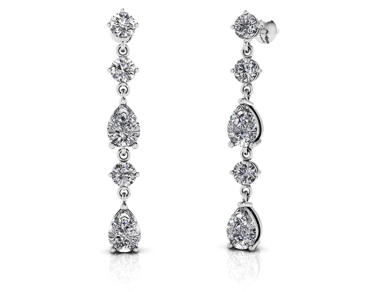 Rhea Diamond Earrings - White Gold