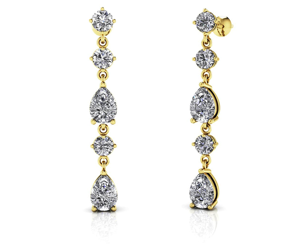 Rhea Diamond Earrings - Yellow Gold
