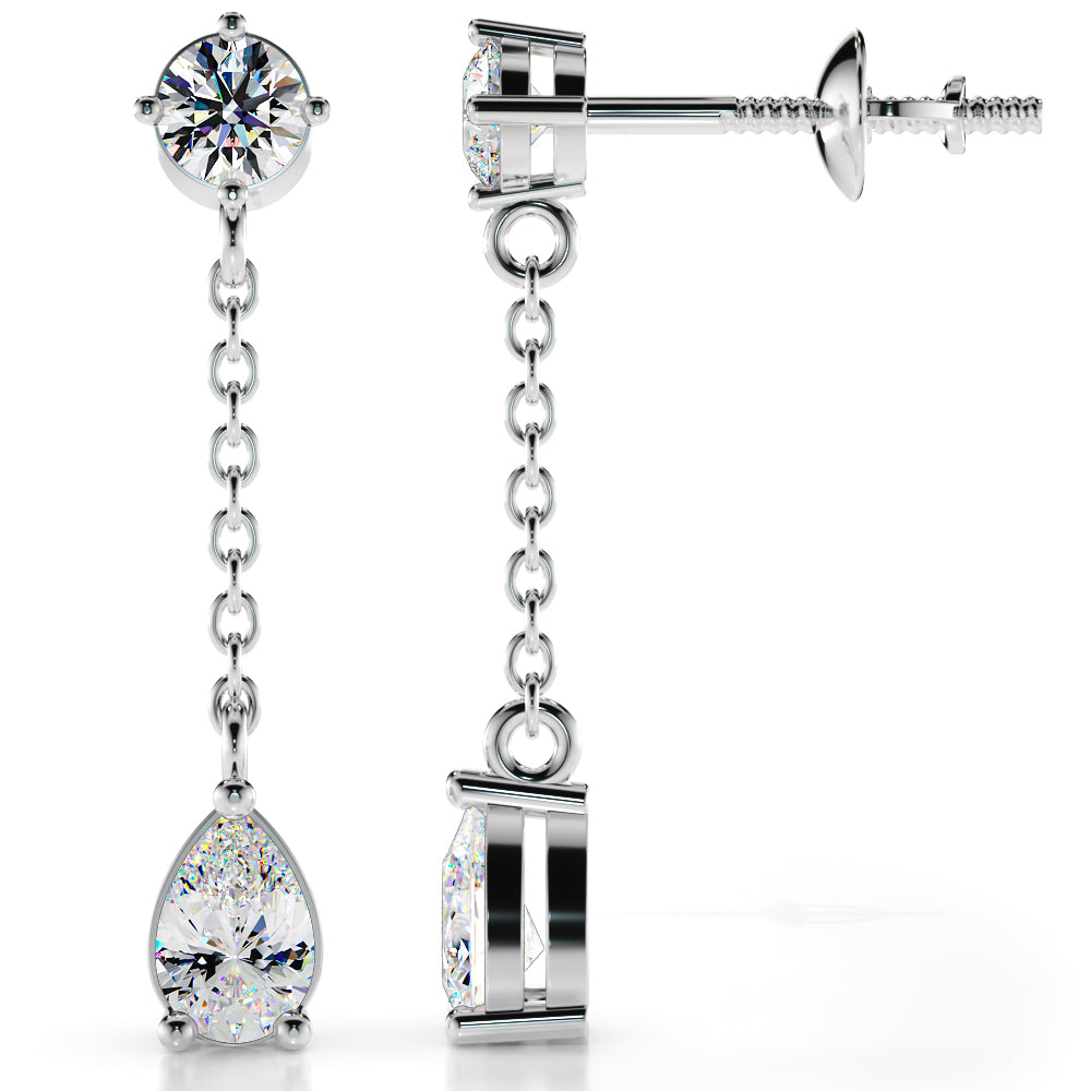 Amara Diamond Earrings - White Gold