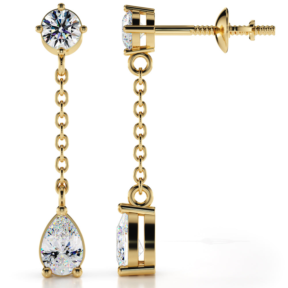 Amara Diamond Earrings - Yellow Gold