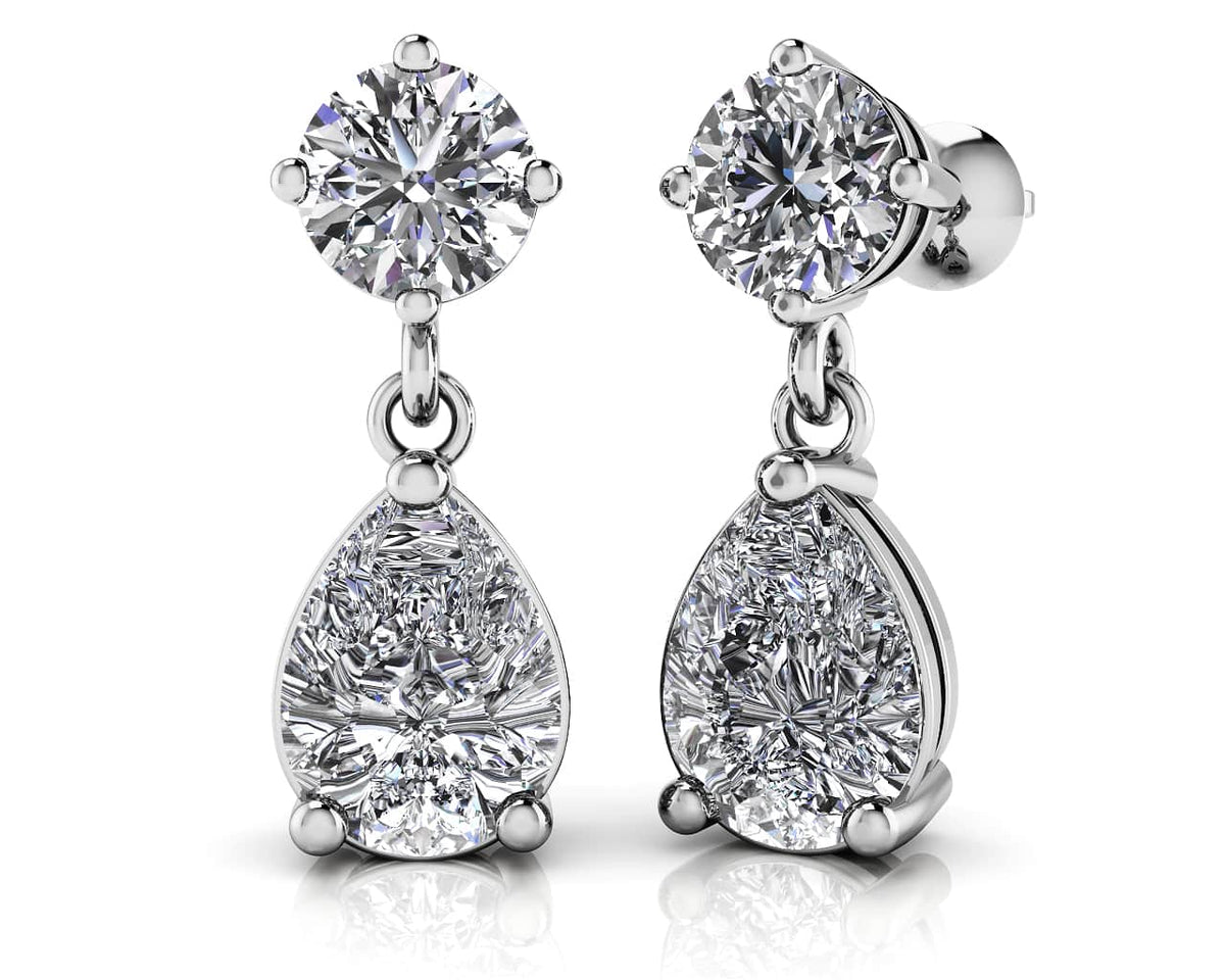 Ava Diamond Earrings - White Gold