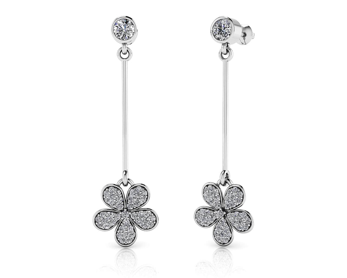 Zara Diamond Earrings - White Gold