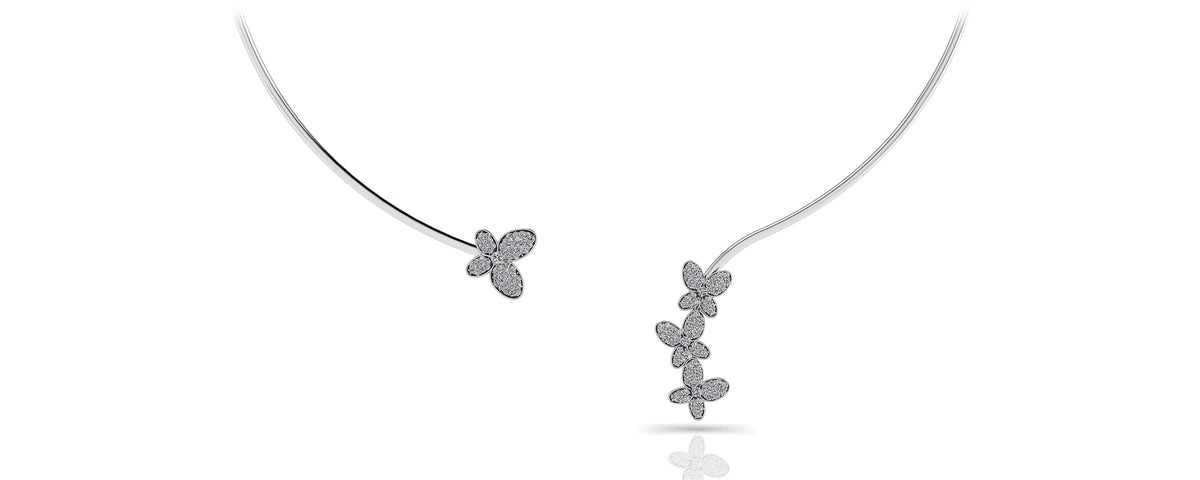 Aria Diamond Necklace - White Gold