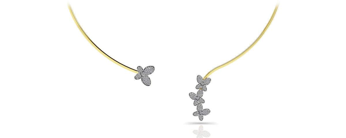 Aria Diamond Necklace - Yellow Gold