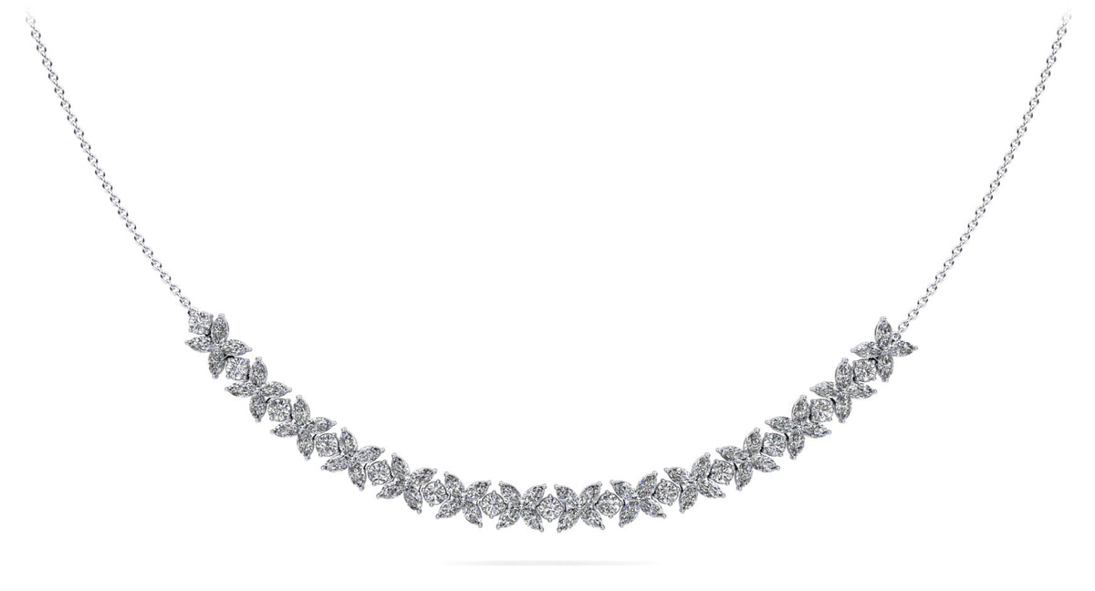 Mira Diamond Necklace - White Gold