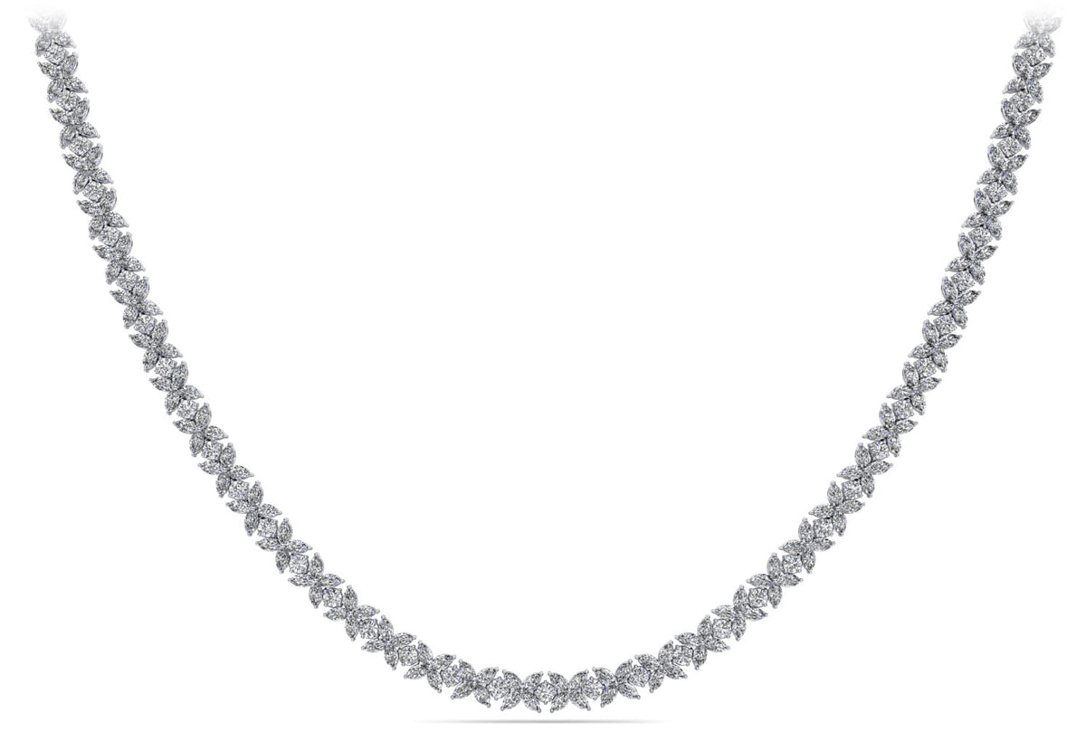 Nina Diamond Necklace - White Gold