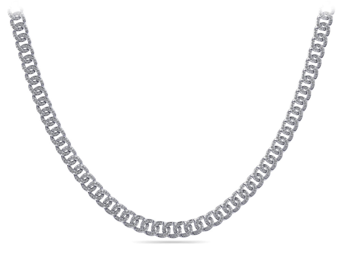 Ava Diamond Necklace - White Gold