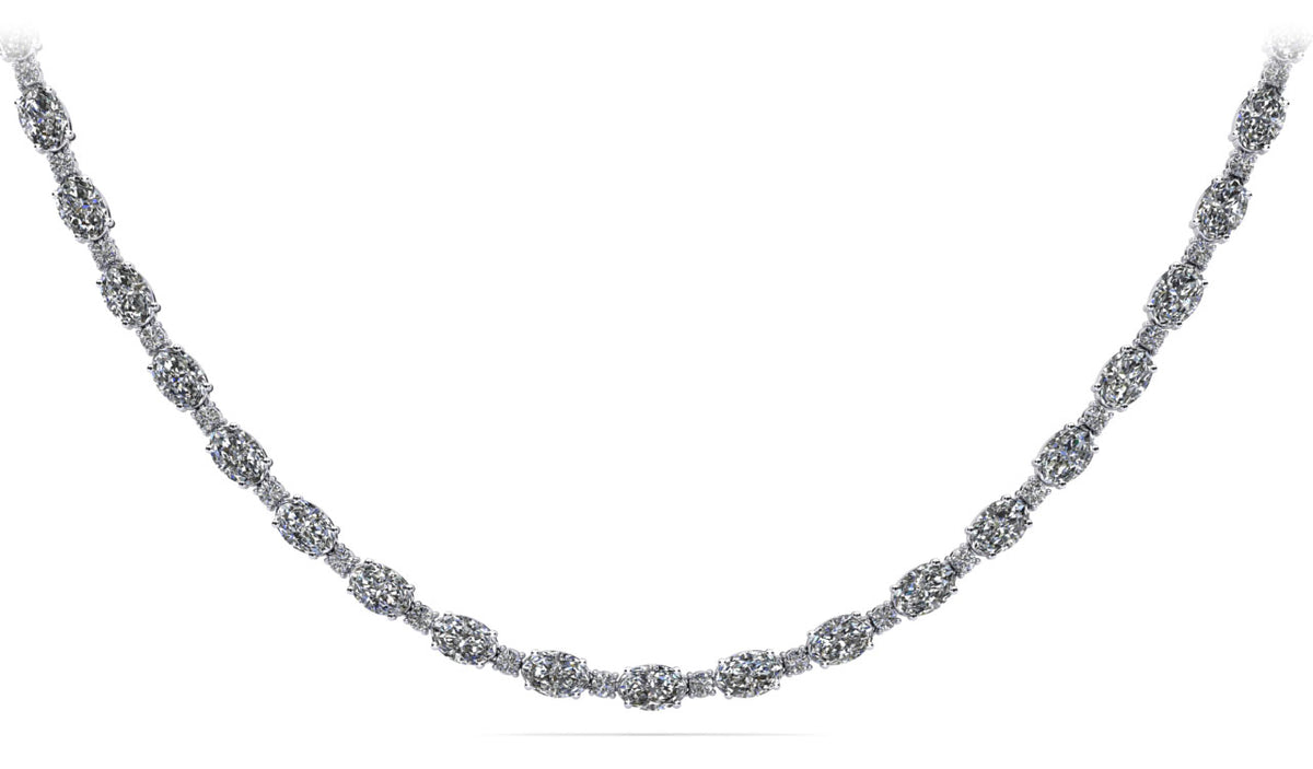 Nova Diamond Necklace - White Gold
