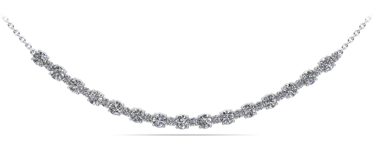 Kaia Diamond Necklace - White Gold