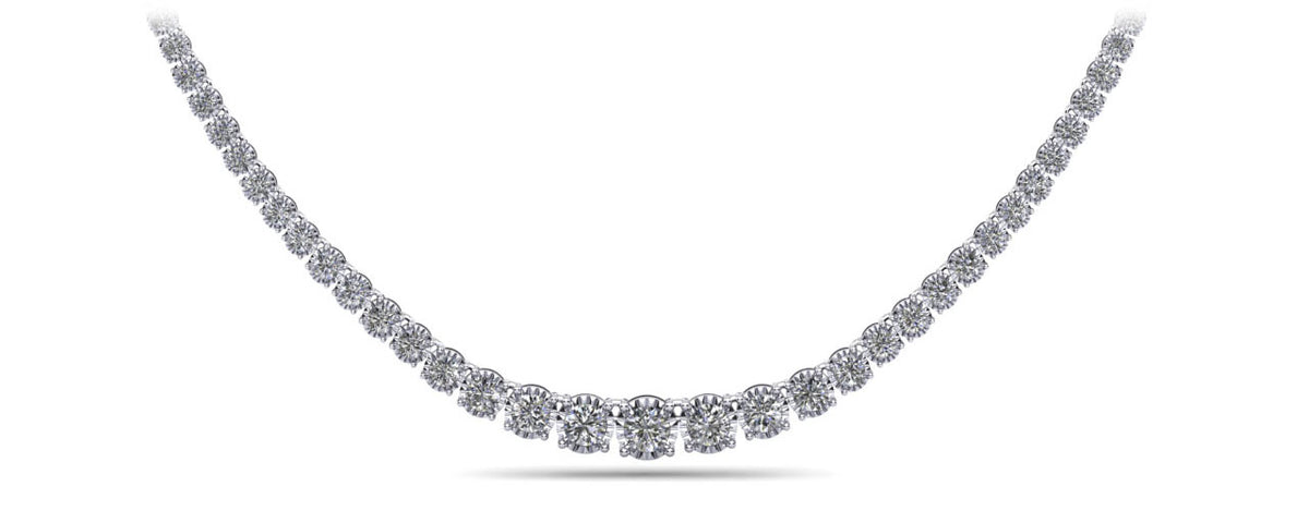 Vera Diamond Necklace - White Gold