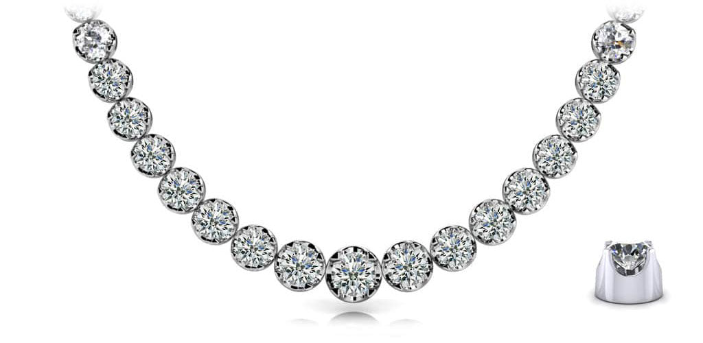 Vera Diamond Necklace - White Gold