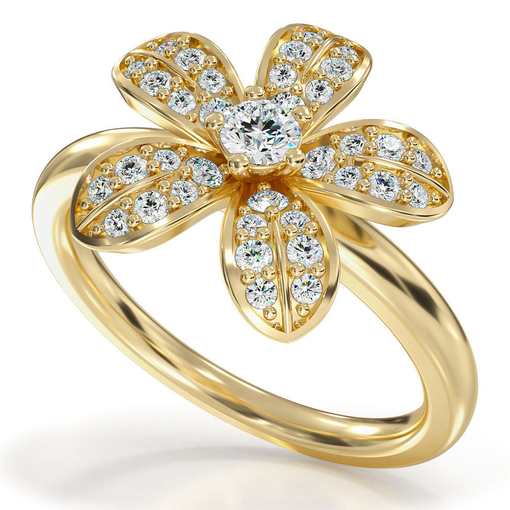 Freya Diamond Ring - Yellow Gold