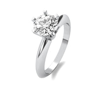 Classic Round Solitaire Diamond Ring - Six Prong