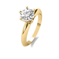 Classic Round Solitaire Diamond Ring - Six Prong