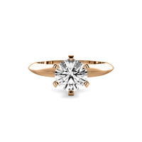 Classic Round Solitaire Diamond Ring - Six Prong