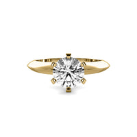 Classic Round Solitaire Diamond Ring - Six Prong