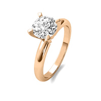 Classic Round Solitaire Diamond Ring - Four Prong
