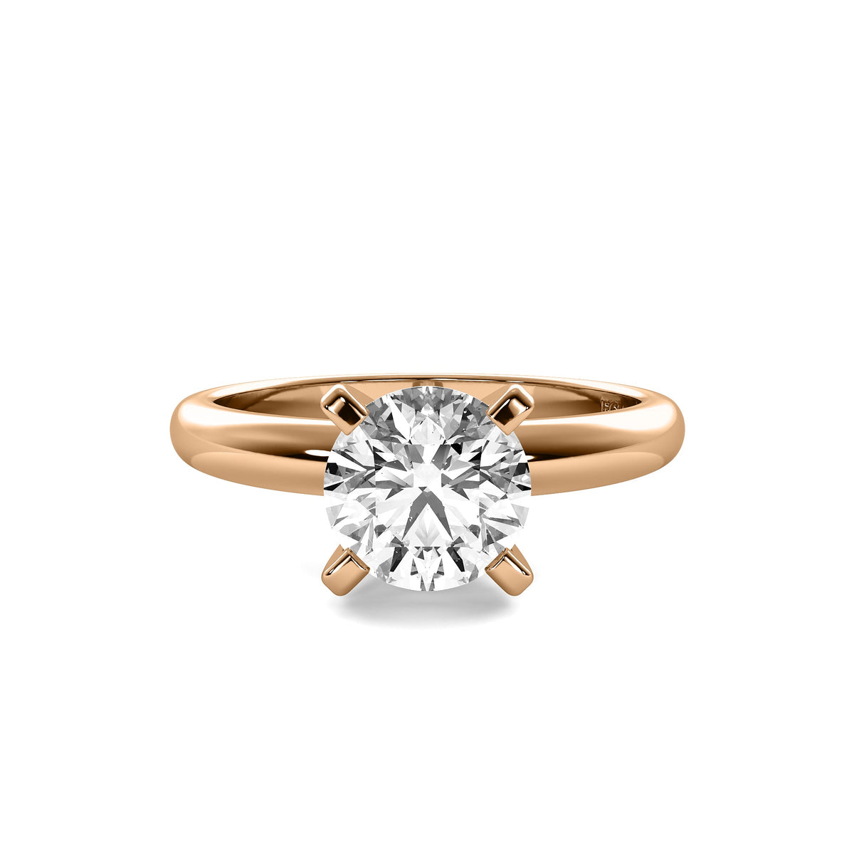 Classic Round Solitaire Diamond Ring - Four Prong