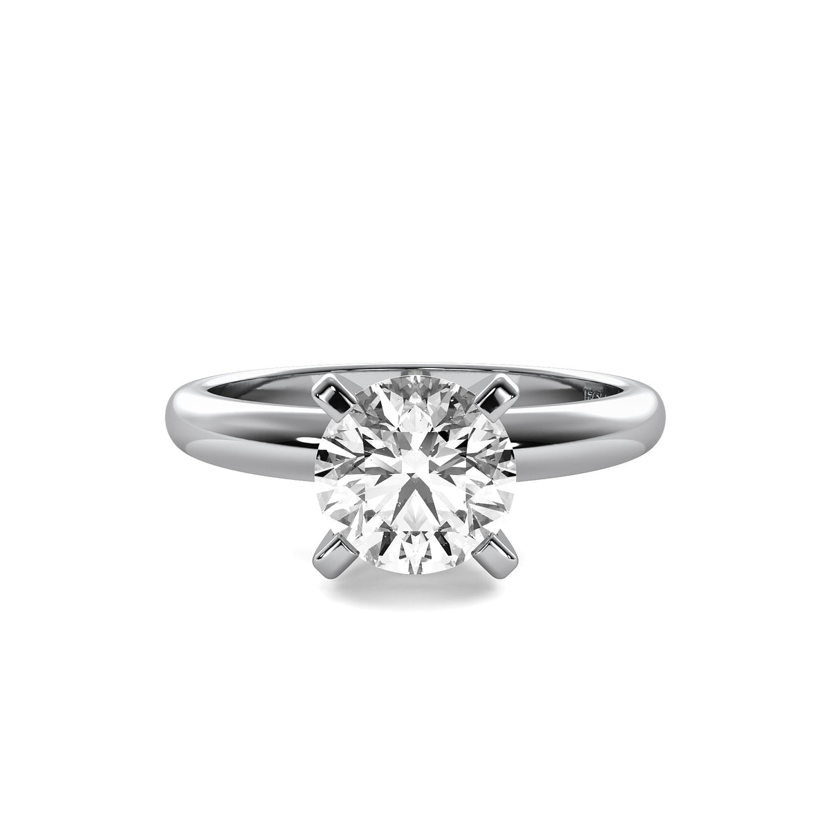Classic Round Solitaire Diamond Ring - Four Prong