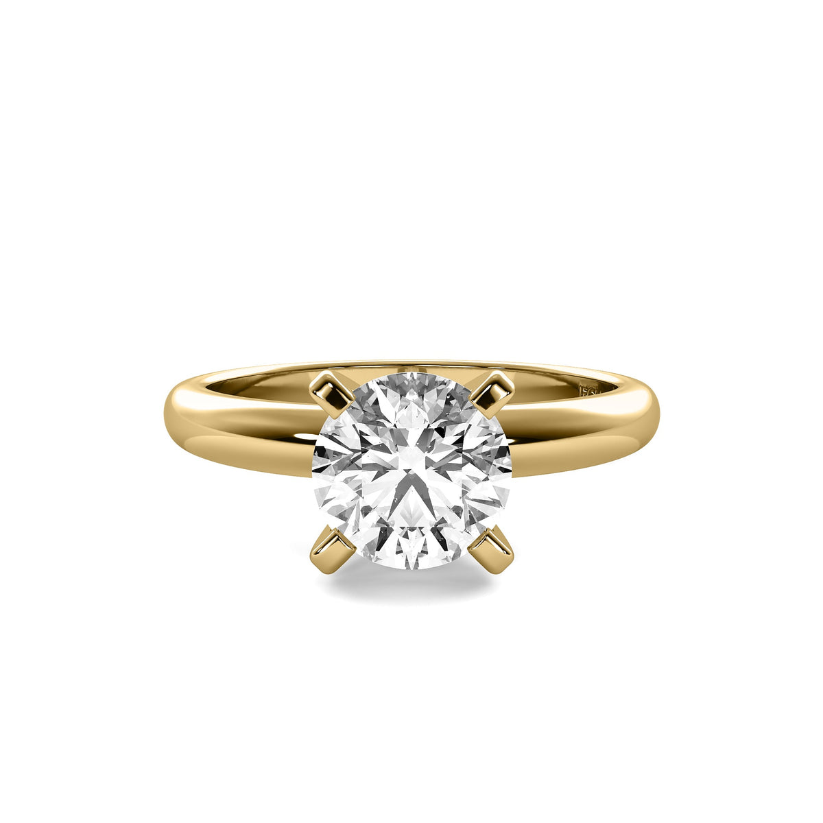 Classic Round Solitaire Diamond Ring - Four Prong