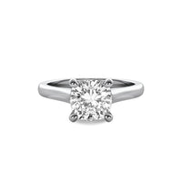 Cathedral Cushion Solitaire Diamond Ring