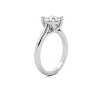 Modern Cushion Solitaire Diamond Ring