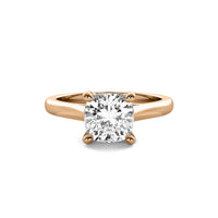 Modern Cushion Solitaire Diamond Ring