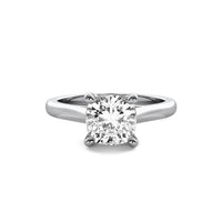 Modern Cushion Solitaire Diamond Ring