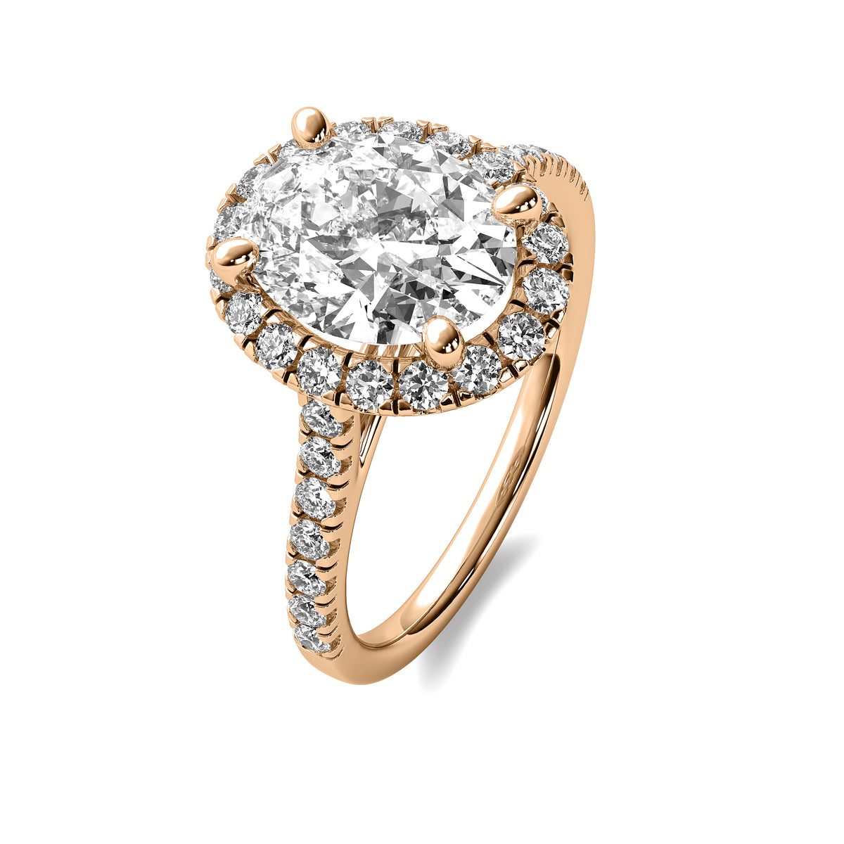 Ava Halo Accent Oval Diamond Ring