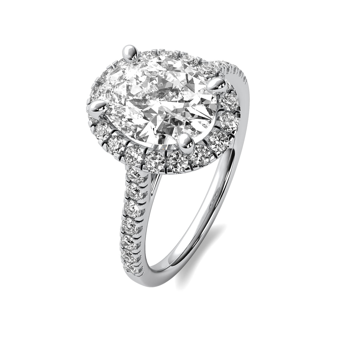 Ava Halo Accent Oval Diamond Ring
