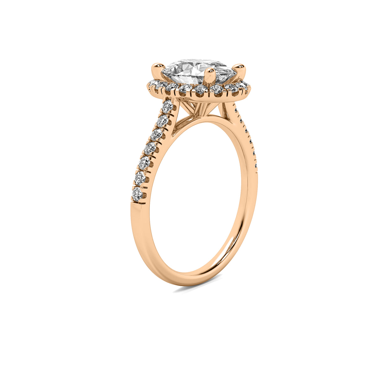 Ava Halo Accent Oval Diamond Ring