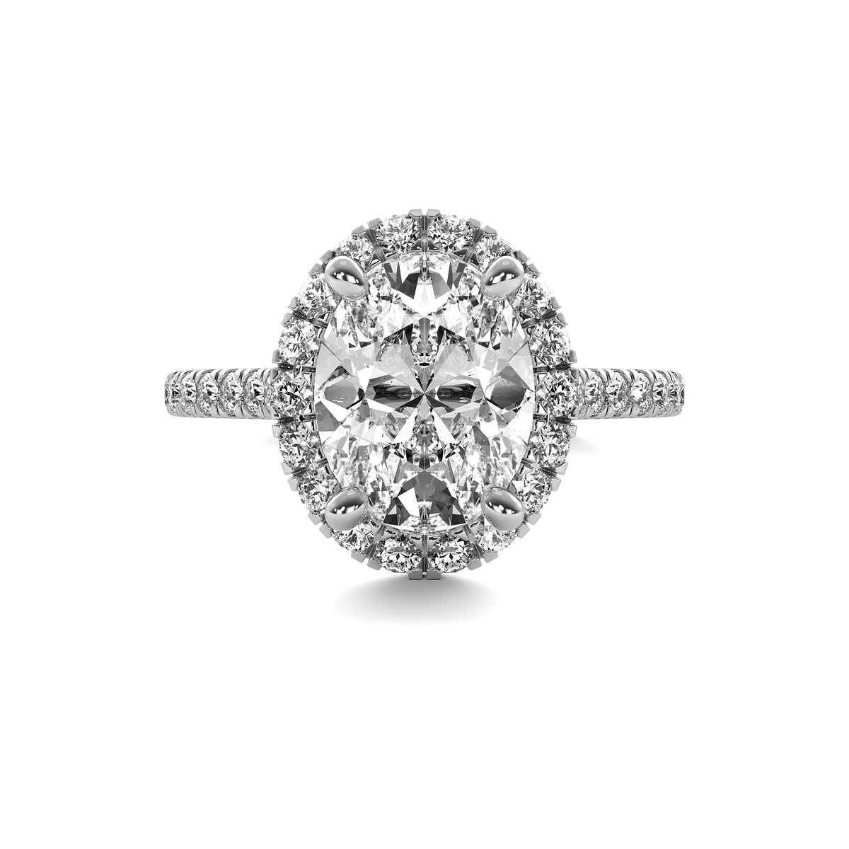 Ava Halo Accent Oval Diamond Ring