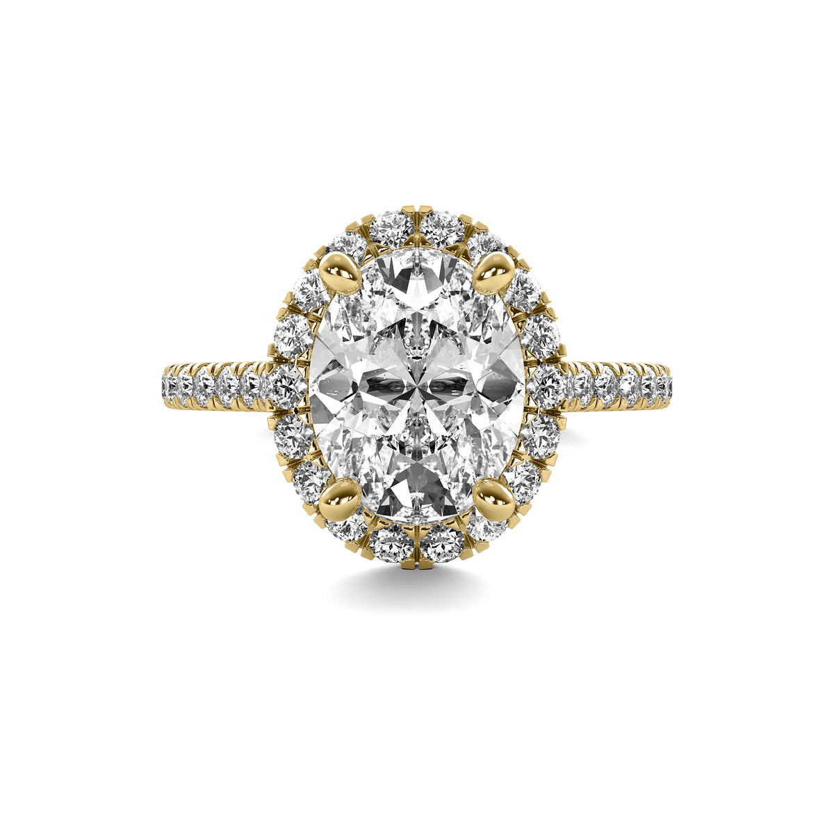 Ava Halo Accent Oval Diamond Ring
