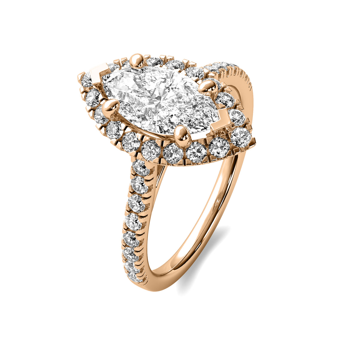 Ava Halo Accent Marquise Diamond Ring