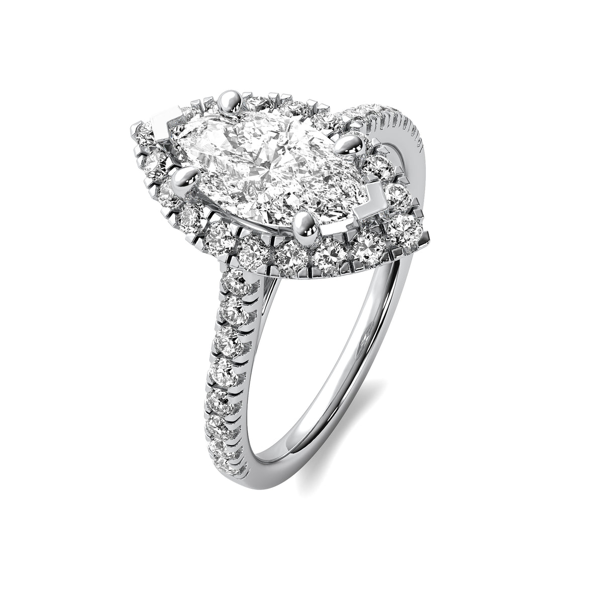Ava Halo Accent Marquise Diamond Ring