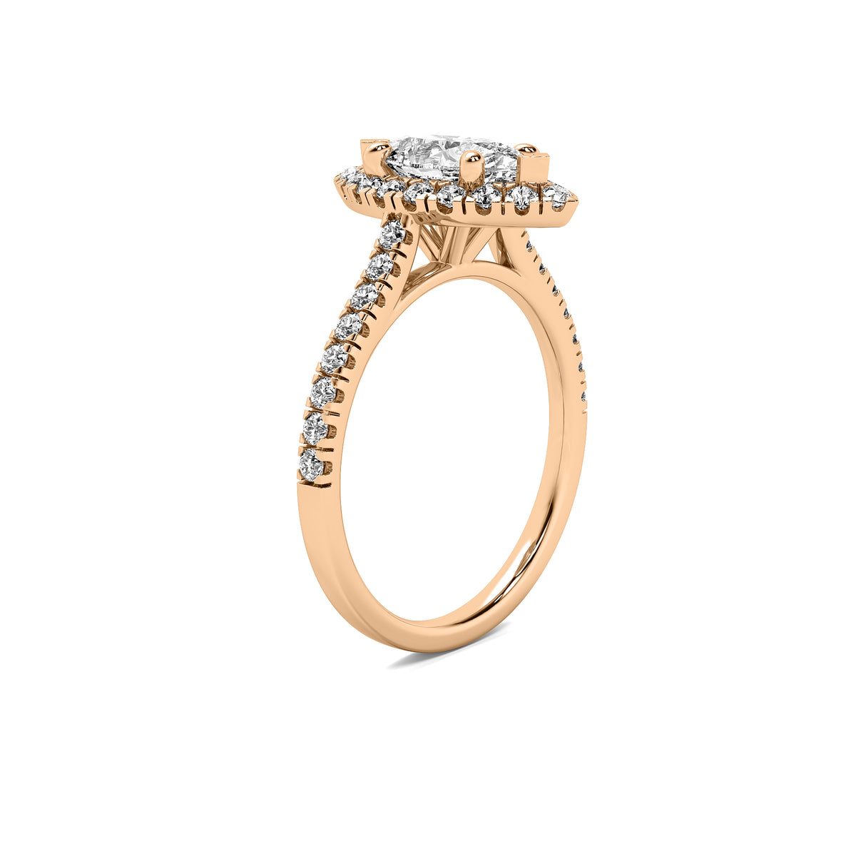 Ava Halo Accent Marquise Diamond Ring