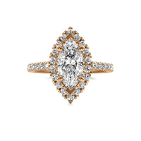 Ava Halo Accent Marquise Diamond Ring