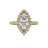 Ava Halo Accent Marquise Diamond Ring