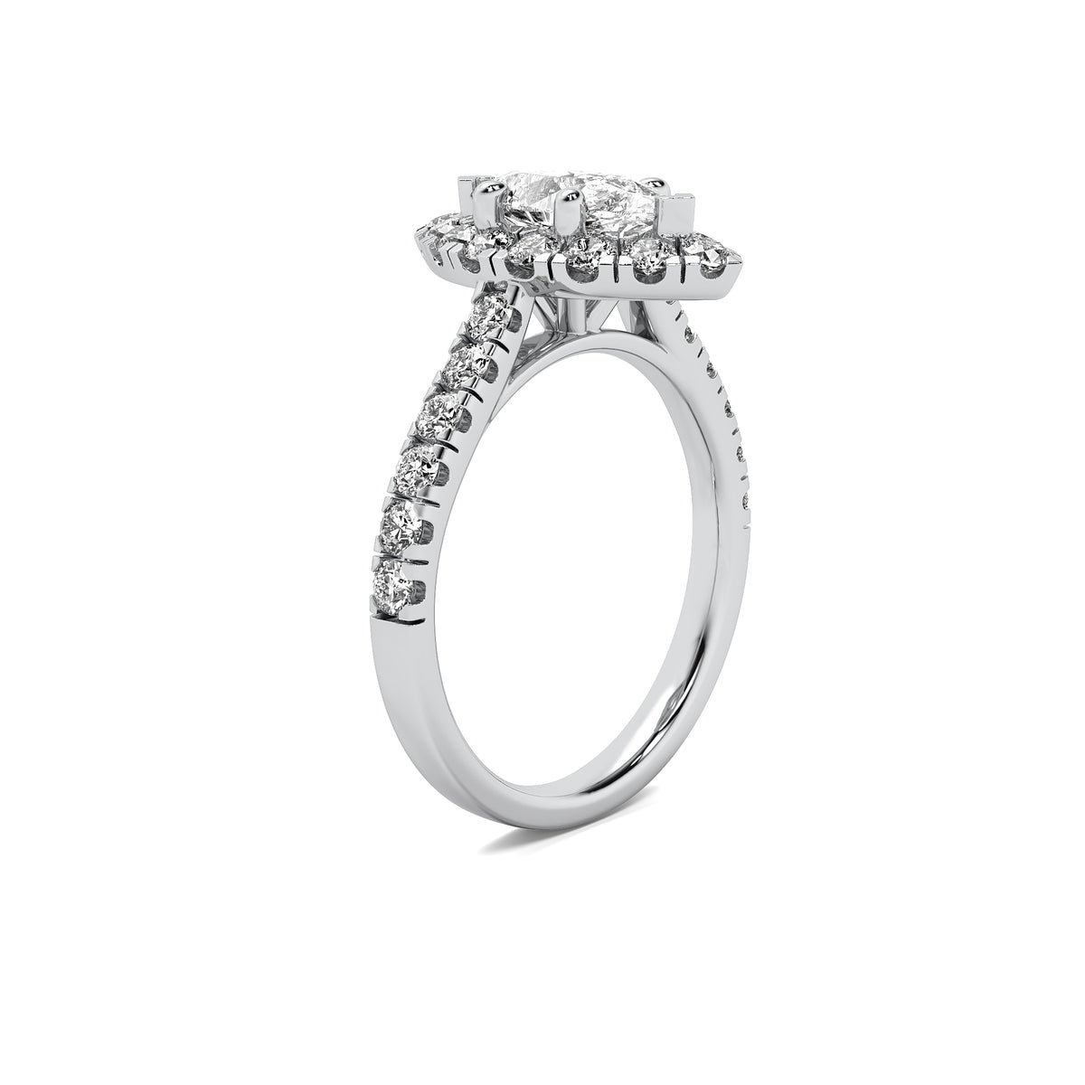 Noelle Halo Accent Marquise Diamond Ring