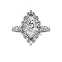 Noelle Halo Accent Marquise Diamond Ring
