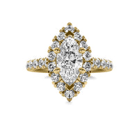 Noelle Halo Accent Marquise Diamond Ring