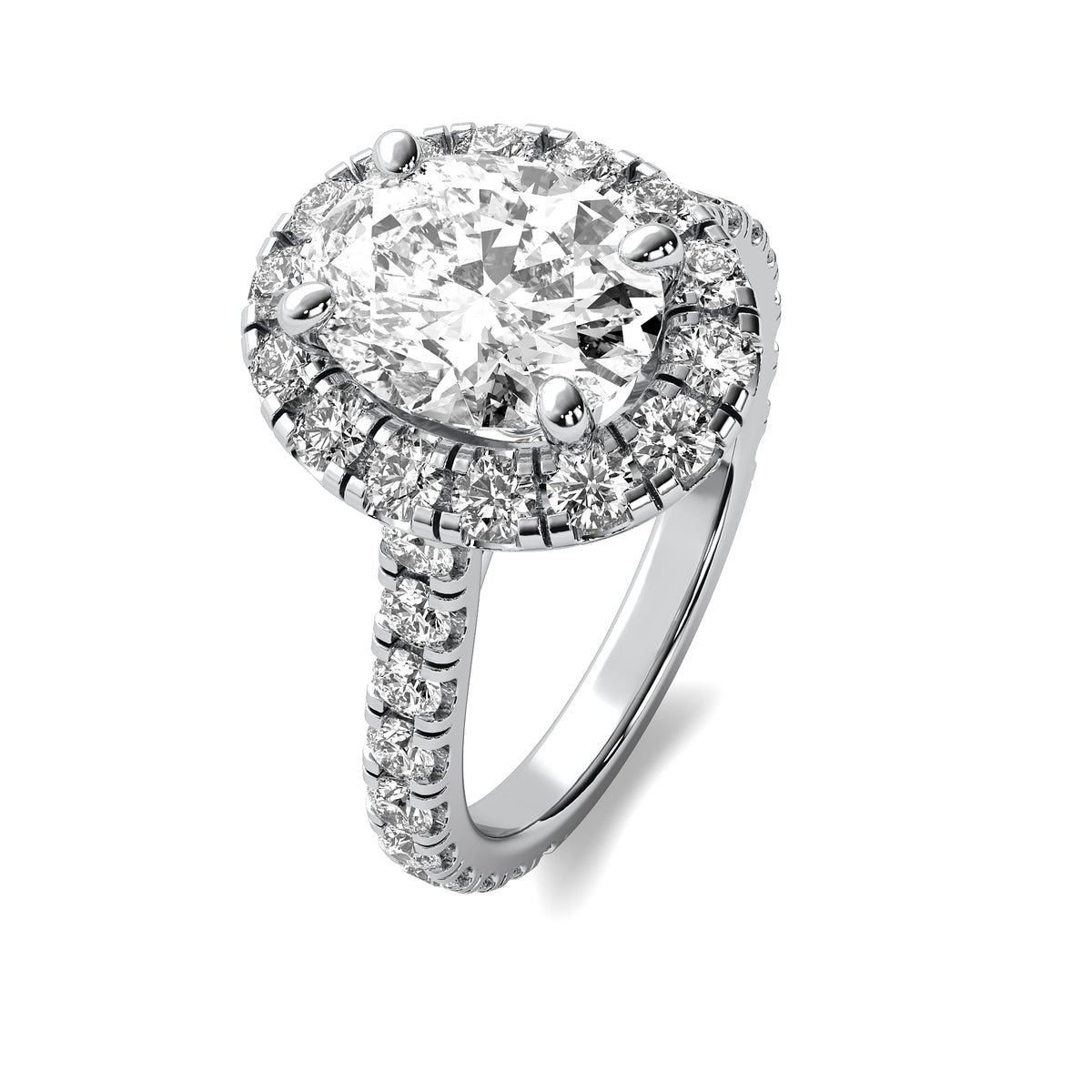 Mia Halo Accent Oval Diamond Ring